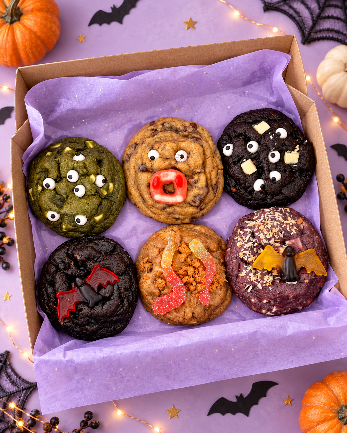 Halloween Kekse Box – 6 Stück